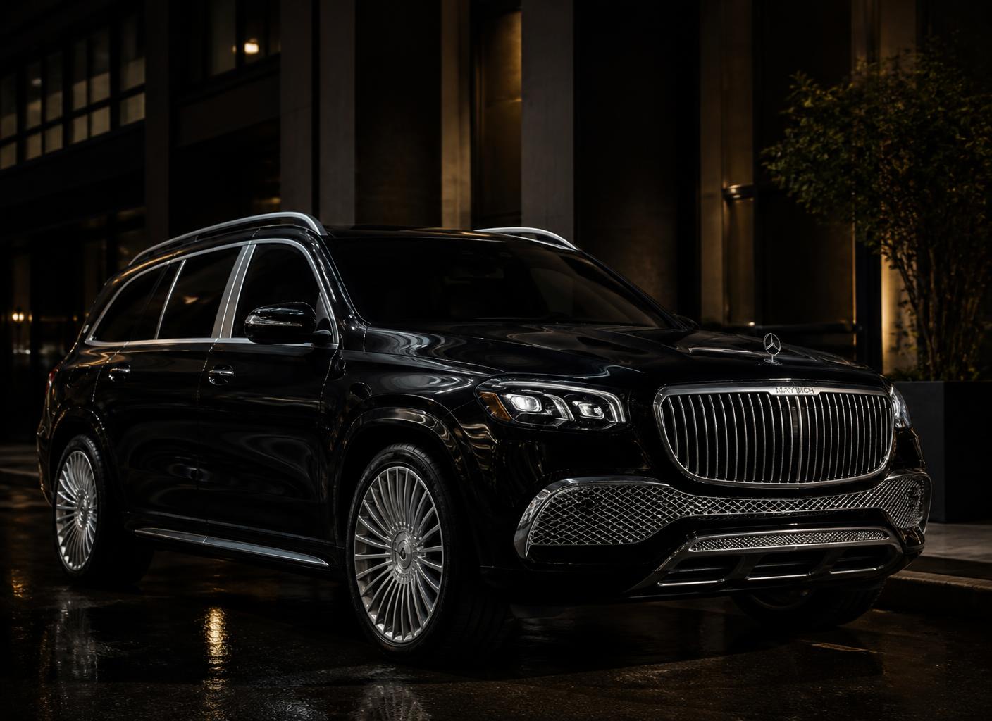 Black Mercedes-Maybach GLS luxury SUV rental in Toronto